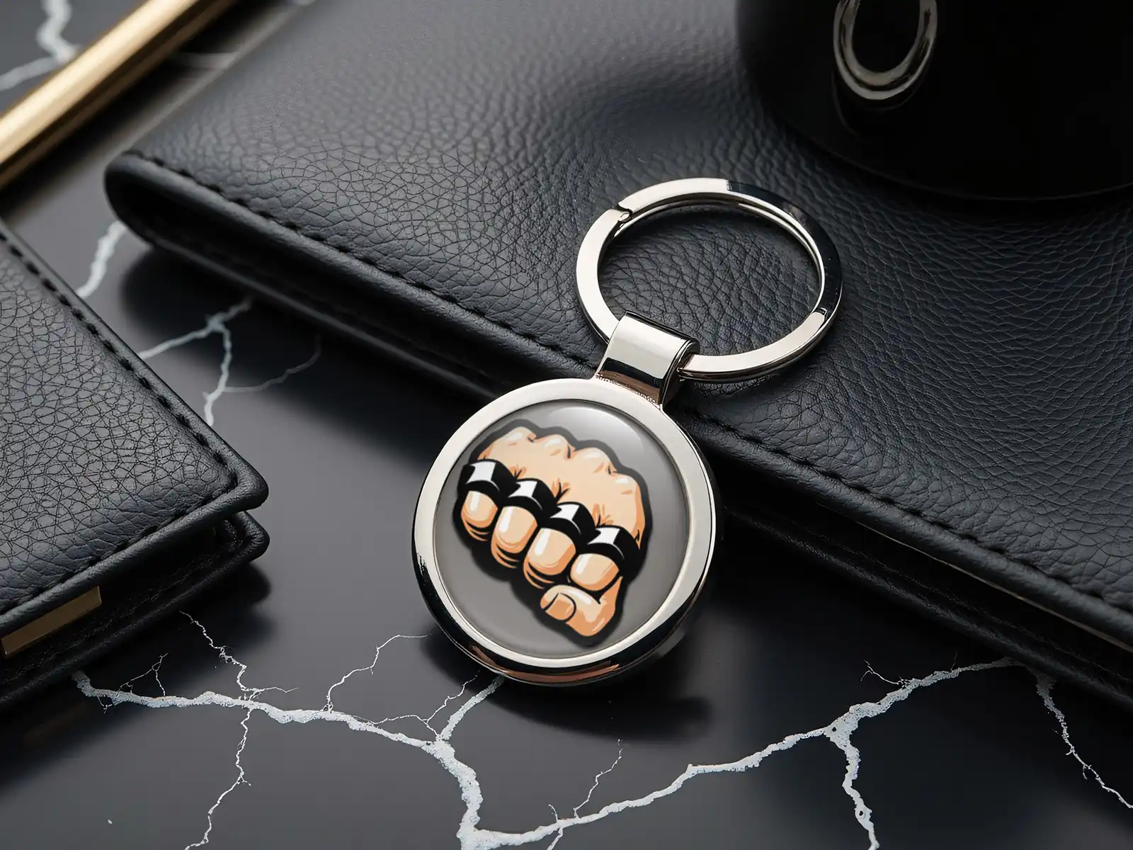 Key Chain Holder Fob Pro Sturdy Metallic Modern